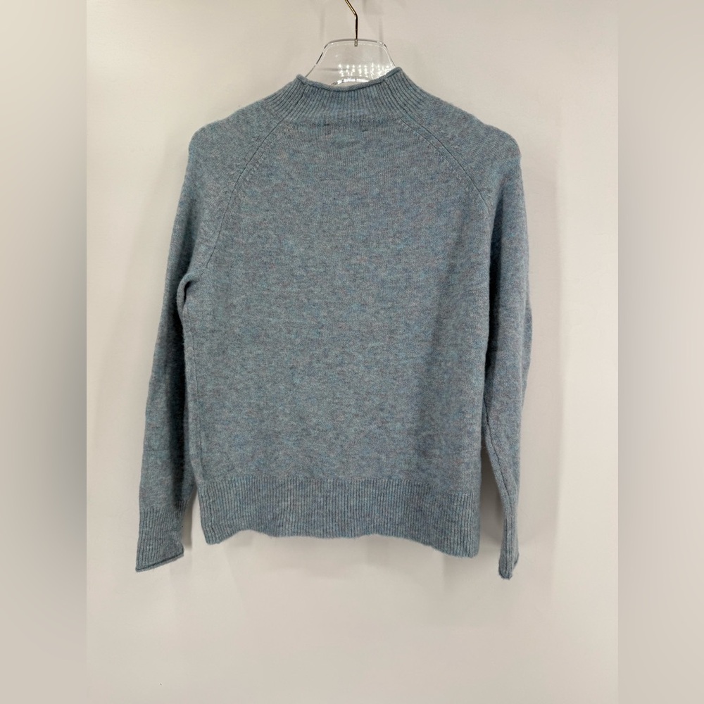 J crew light blue‎ wool blend mock neck sweater size xxs